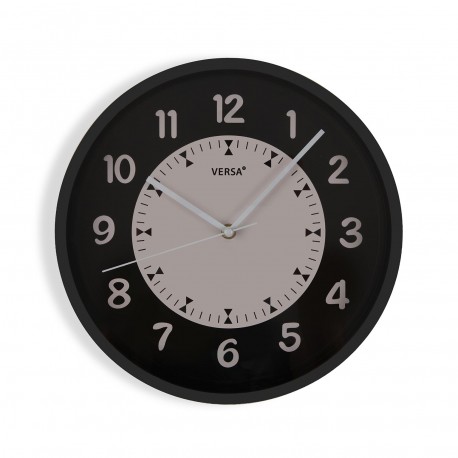 NOVA BLACK KITCHEN CLOCK 30CM