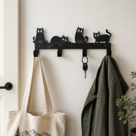 KIBU BLACK CAT COAT RACK