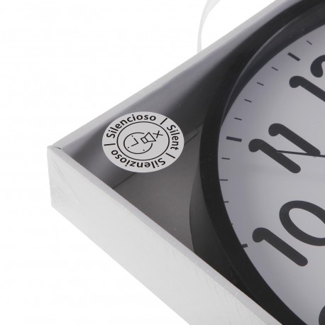 ECLIPSE BLACK KITCHEN CLOCK 30CM