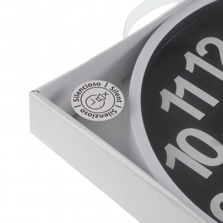 ATLAS BLACK KITCHEN CLOCK 30CM