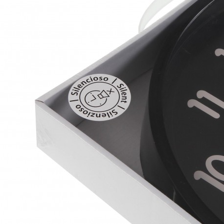 NOVA BLACK KITCHEN CLOCK 30CM