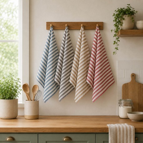 ASSORTED STRIPES KITCHEN CLOTH 50X50CM