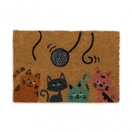 FELINE FUN COIR DOORMAT 40X60
