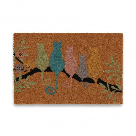 CATS ON BRANCH COIR DOORMAT 40X60
