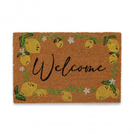 "WELCOME" LEMONS COIR DOORMAT