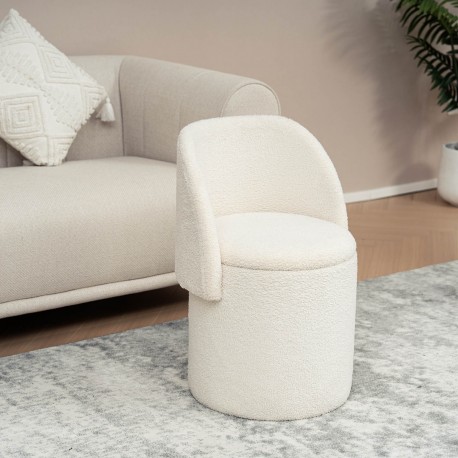 BEIGE STORAGE SEAT