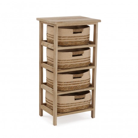 BATHROOM CHEST 4 BEIGE BASKETS