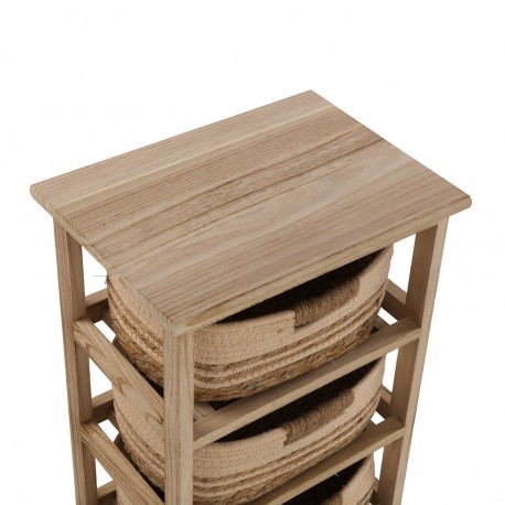 BATHROOM CHEST 4 BEIGE BASKETS