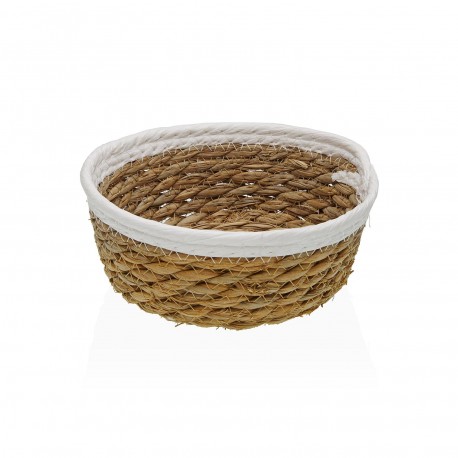 WHITE NATURAL FIBRE BASKET 18CM