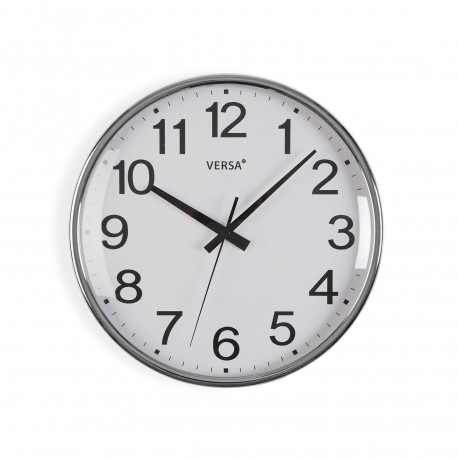 SILVER GIA WALL CLOCK 26CM