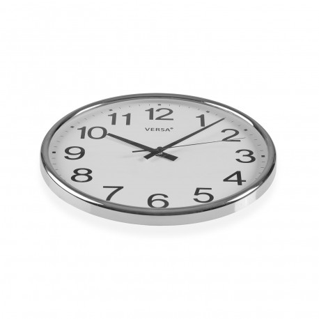 SILVER GIA WALL CLOCK 26CM