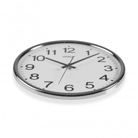 SILVER GIA WALL CLOCK 31CM