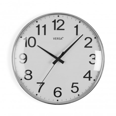 SILVER GIA WALL CLOCK 35CM