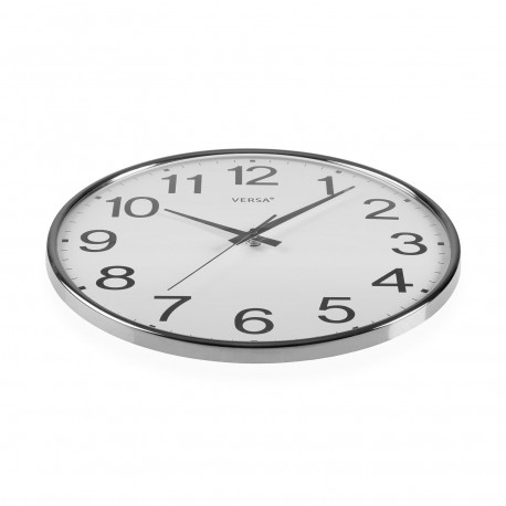 SILVER GIA WALL CLOCK 35CM