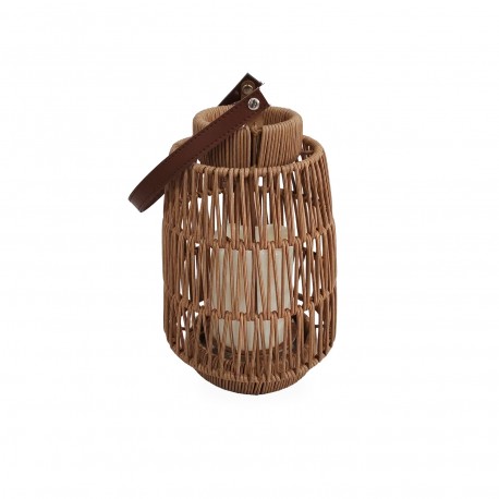 BROWN LED LANTERN 21 CM LUMIA
