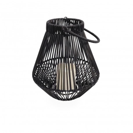 BLACK LED CANDLE LANTERN 26 CM NORELA