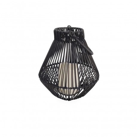 BLACK LED CANDLE LANTERN 23 CM NORELA