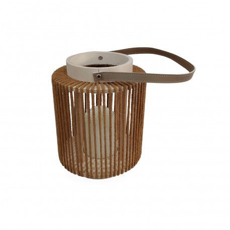 BROWN LED CANDLE LANTERN 25 CM ORAYA