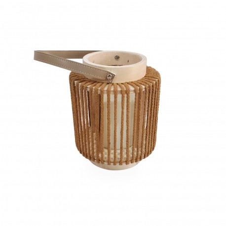 BROWN LED CANDLE LANTERN 18 CM ORAYA