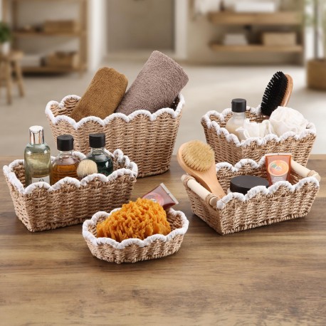 WOVEN BASKET WHITE EDGE