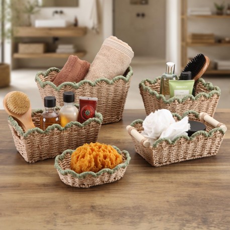 WOVEN BASKET GREEN EDGE