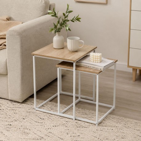 WHITE TIGRIS COFFEE TABLE SET