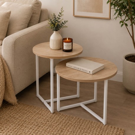 WHITE NIKO COFFEE TABLE SET