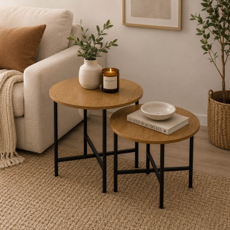 BLACK MAITE COFFEE TABLE SET