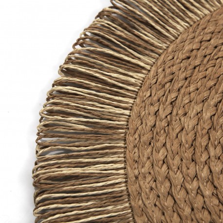 BROWN FRINGED PLACEMAT