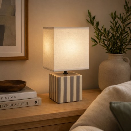 GREY STRIPED LAMP