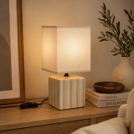 BEIGE STRIPED LAMP