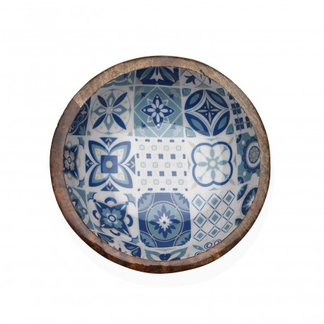 LARGE AZURITA ENAMEL BOWL