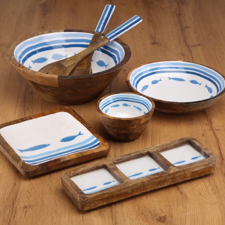 OCEANIC THREE-COMPARTMENT PLATTER