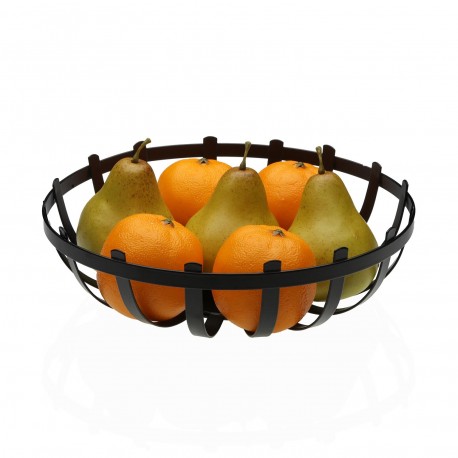 BLACK FRUIT PLATTER 28 CM