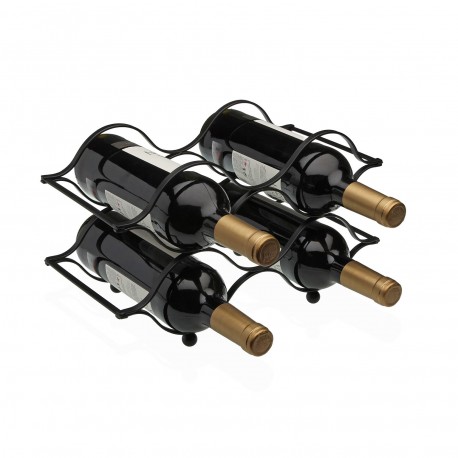 BLACK 6-BOTTLE WINE RACK