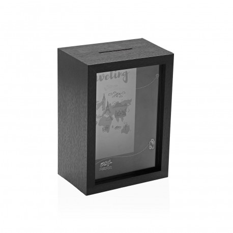 BLACK TRAVEL SAVINGS BOX