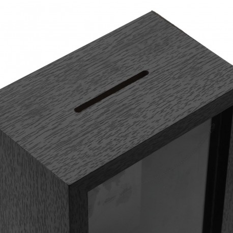 BLACK TRAVEL SAVINGS BOX
