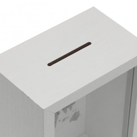 WHITE TRAVEL SAVINGS BOX