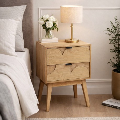 SARA 2-DRAWER BEDSIDE TABLE
