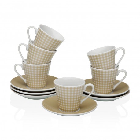 AMELIE COFFEE SET WITH SAUCERS, 6 PIECES