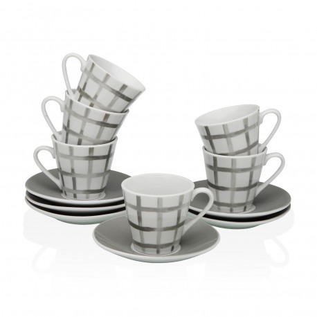 MILO COFFEE SET WITH SAUCERS, 6 PIECES