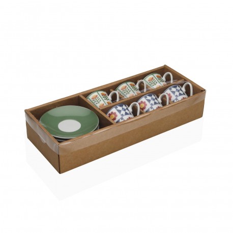 ADHARA COFFEE SET WITH SAUCERS, 6 PIECES