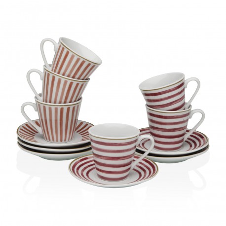 ARIES COFFEE SET WITH SAUCERS, 6 PIECES
