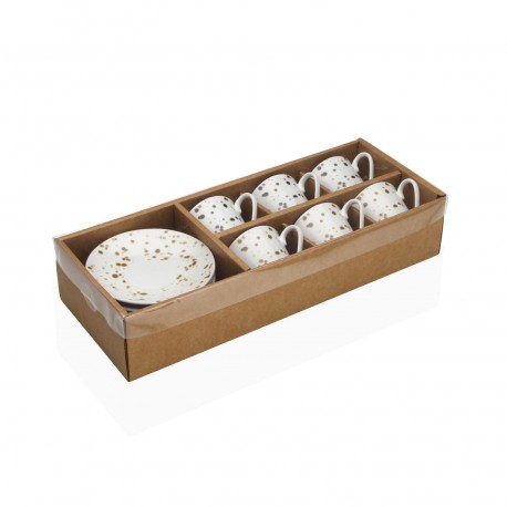 VEGA COFFEE SET WITH SAUCERS, 6 PIECES