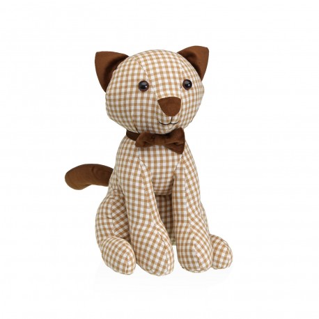 VICHY CAT DOORSTOP