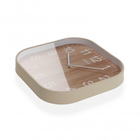 LIGHT WOOD SQUARE KITCHEN CLOCK