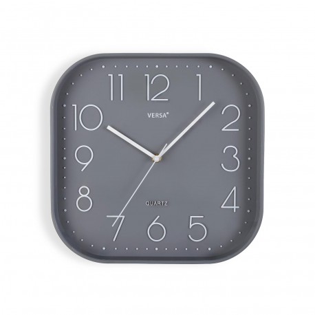 GREY SQUARE KITCHEN CLOCK