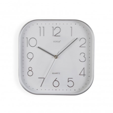 SILVER SQUARE KITCHEN CLOCK