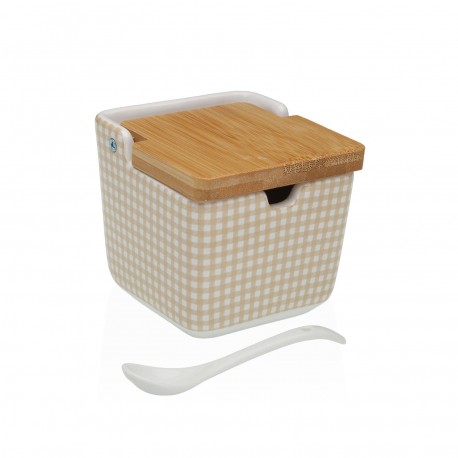 AMELIE BAMBOO LID SUGAR BOWL