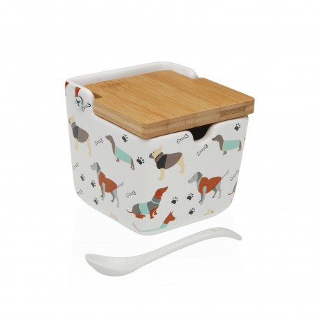 AMICO BAMBOO LID SUGAR BOWL